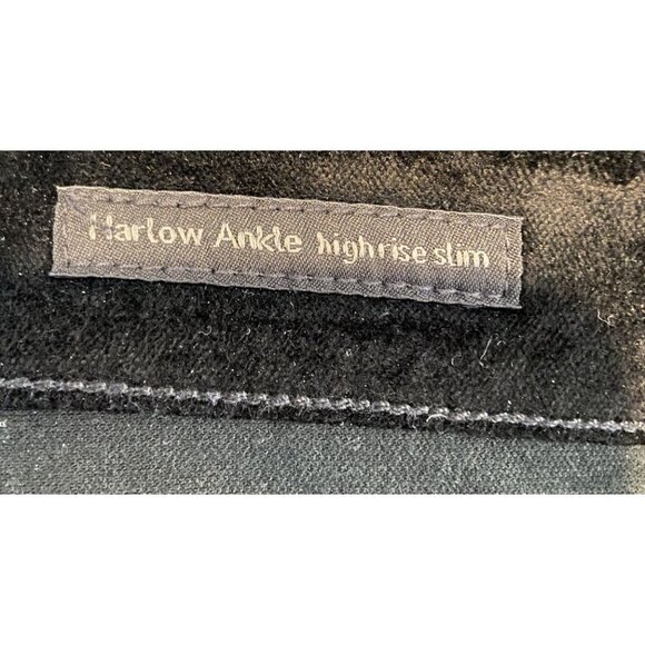 Citizens of Humanity Harlow Ankle High Rise Slim Velvet Pants Black Size 30 - Picture 5 of 7